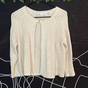 calvin klein one button knit sweater